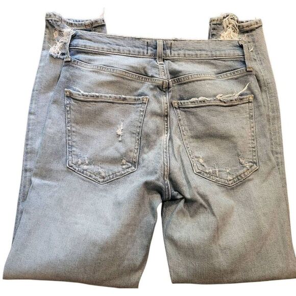 Agolde Jeans Women's 26 Blue Sophie Skinny Crop Mid Rise Distressed Ankle - Picture 3 of 5